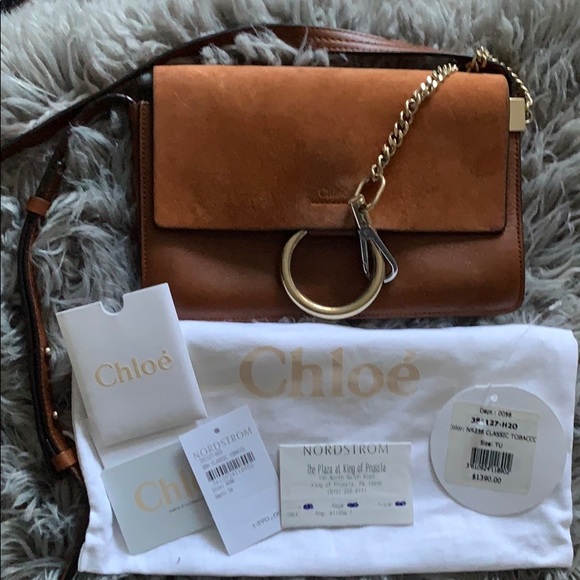 CHLOE Small Faye leather and Suade shoulder bag - Picture 11 of 15